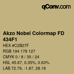 Código de color: Akzo Nobel Colormap FD - 434F1 | qconv.com