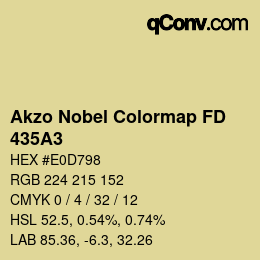 Código de color: Akzo Nobel Colormap FD - 435A3 | qconv.com