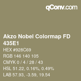 Código de color: Akzo Nobel Colormap FD - 435E1 | qconv.com