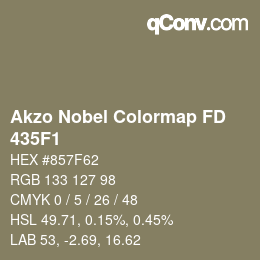 Code couleur: Akzo Nobel Colormap FD - 435F1 | qconv.com