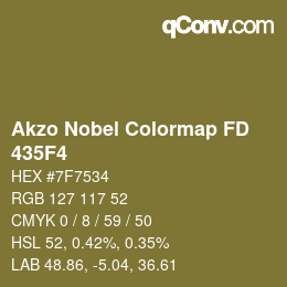 Color code: Akzo Nobel Colormap FD - 435F4 | qconv.com