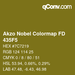 Code couleur: Akzo Nobel Colormap FD - 435F5 | qconv.com