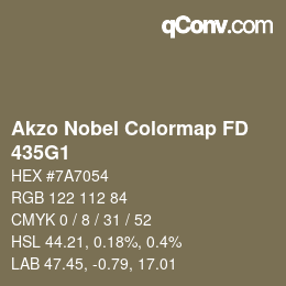 Color code: Akzo Nobel Colormap FD - 435G1 | qconv.com