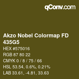 Código de color: Akzo Nobel Colormap FD - 435G5 | qconv.com