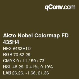 Code couleur: Akzo Nobel Colormap FD - 435H4 | qconv.com