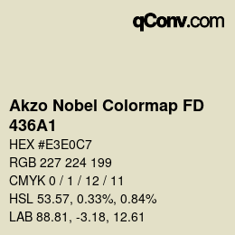 Code couleur: Akzo Nobel Colormap FD - 436A1 | qconv.com
