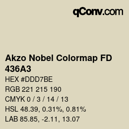 Color code: Akzo Nobel Colormap FD - 436A3 | qconv.com