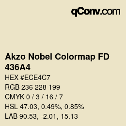 Code couleur: Akzo Nobel Colormap FD - 436A4 | qconv.com