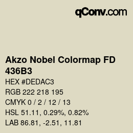 Color code: Akzo Nobel Colormap FD - 436B3 | qconv.com