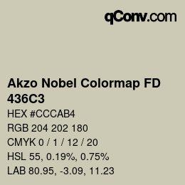 Code couleur: Akzo Nobel Colormap FD - 436C3 | qconv.com
