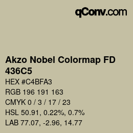 Color code: Akzo Nobel Colormap FD - 436C5 | qconv.com