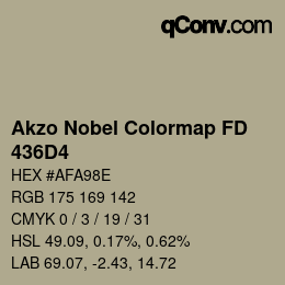 Color code: Akzo Nobel Colormap FD - 436D4 | qconv.com