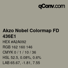 Code couleur: Akzo Nobel Colormap FD - 436E1 | qconv.com