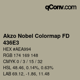 Color code: Akzo Nobel Colormap FD - 436E3 | qconv.com