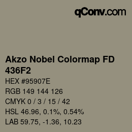 Code couleur: Akzo Nobel Colormap FD - 436F2 | qconv.com