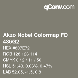 Color code: Akzo Nobel Colormap FD - 436G2 | qconv.com