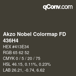 カラーコード: Akzo Nobel Colormap FD - 436H4 | qconv.com