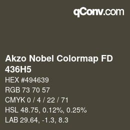 カラーコード: Akzo Nobel Colormap FD - 436H5 | qconv.com