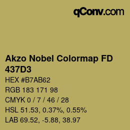 Color code: Akzo Nobel Colormap FD - 437D3 | qconv.com