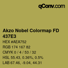 Color code: Akzo Nobel Colormap FD - 437E3 | qconv.com