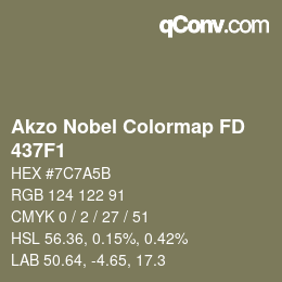 Color code: Akzo Nobel Colormap FD - 437F1 | qconv.com