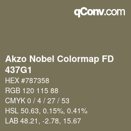 Código de color: Akzo Nobel Colormap FD - 437G1 | qconv.com