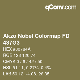 Color code: Akzo Nobel Colormap FD - 437G3 | qconv.com
