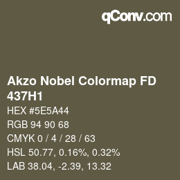 Código de color: Akzo Nobel Colormap FD - 437H1 | qconv.com