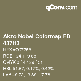 Color code: Akzo Nobel Colormap FD - 437H3 | qconv.com
