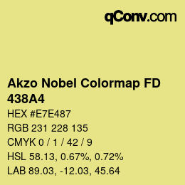Código de color: Akzo Nobel Colormap FD - 438A4 | qconv.com