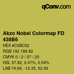 Color code: Akzo Nobel Colormap FD - 438B6 | qconv.com