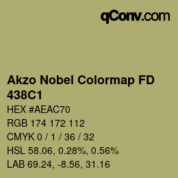 Code couleur: Akzo Nobel Colormap FD - 438C1 | qconv.com