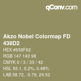 Color code: Akzo Nobel Colormap FD - 438D2 | qconv.com