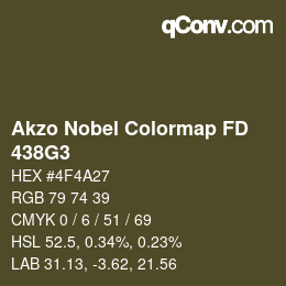 カラーコード: Akzo Nobel Colormap FD - 438G3 | qconv.com