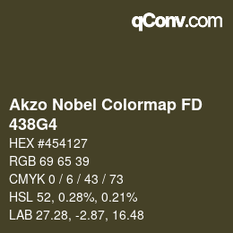 Código de color: Akzo Nobel Colormap FD - 438G4 | qconv.com