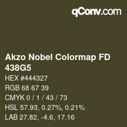 Color code: Akzo Nobel Colormap FD - 438G5 | qconv.com