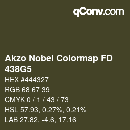 Code couleur: Akzo Nobel Colormap FD - 438G5 | qconv.com