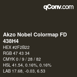 Código de color: Akzo Nobel Colormap FD - 438H4 | qconv.com