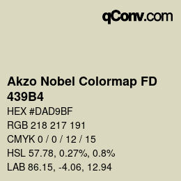 Color code: Akzo Nobel Colormap FD - 439B4 | qconv.com