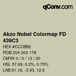 Color code: Akzo Nobel Colormap FD - 439C3 | qconv.com