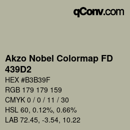 Color code: Akzo Nobel Colormap FD - 439D2 | qconv.com