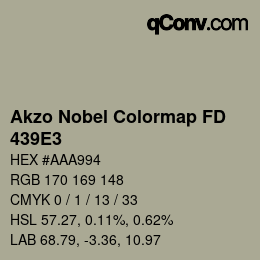 Color code: Akzo Nobel Colormap FD - 439E3 | qconv.com
