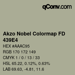 Color code: Akzo Nobel Colormap FD - 439E4 | qconv.com