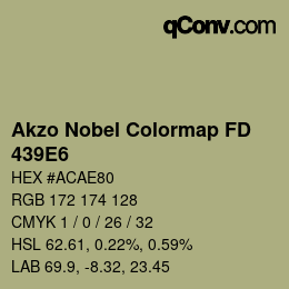 Color code: Akzo Nobel Colormap FD - 439E6 | qconv.com
