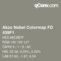 Color code: Akzo Nobel Colormap FD - 439F1 | qconv.com