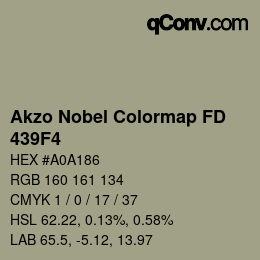 Color code: Akzo Nobel Colormap FD - 439F4 | qconv.com