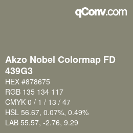 Code couleur: Akzo Nobel Colormap FD - 439G3 | qconv.com