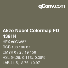Code couleur: Akzo Nobel Colormap FD - 439H4 | qconv.com