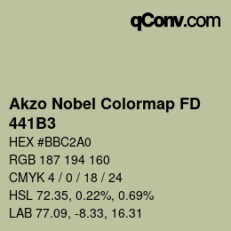 Código de color: Akzo Nobel Colormap FD - 441B3 | qconv.com