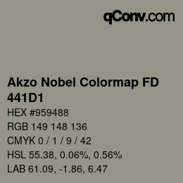 Código de color: Akzo Nobel Colormap FD - 441D1 | qconv.com